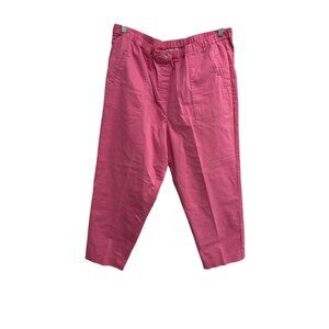 Graff Elastic Waist Pull On Cropped Pants Pink Sz 18 Feminine Barbiecore